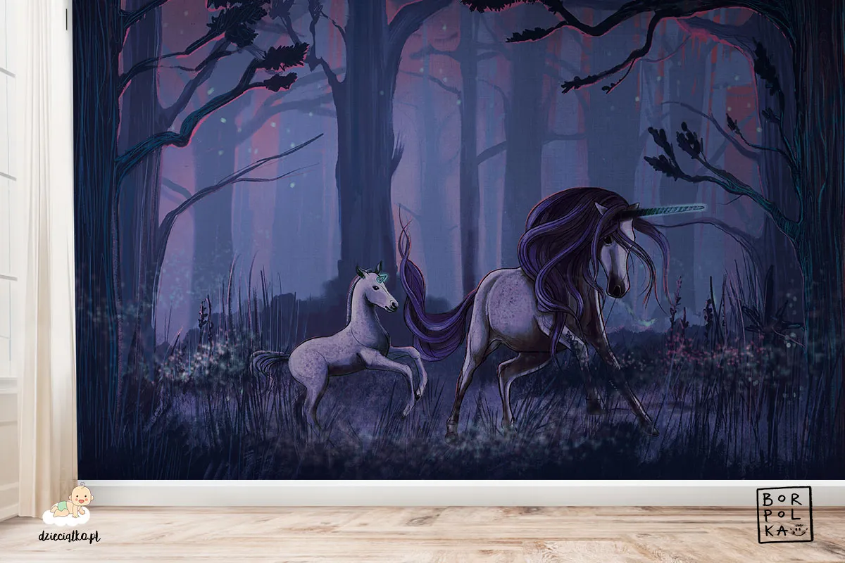 Fototapeta “Bajkowe Jednorożce” — wizualizacja