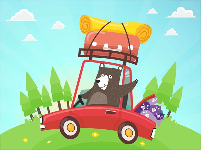 Fototapeta “Jedziemy na Camping” 1
