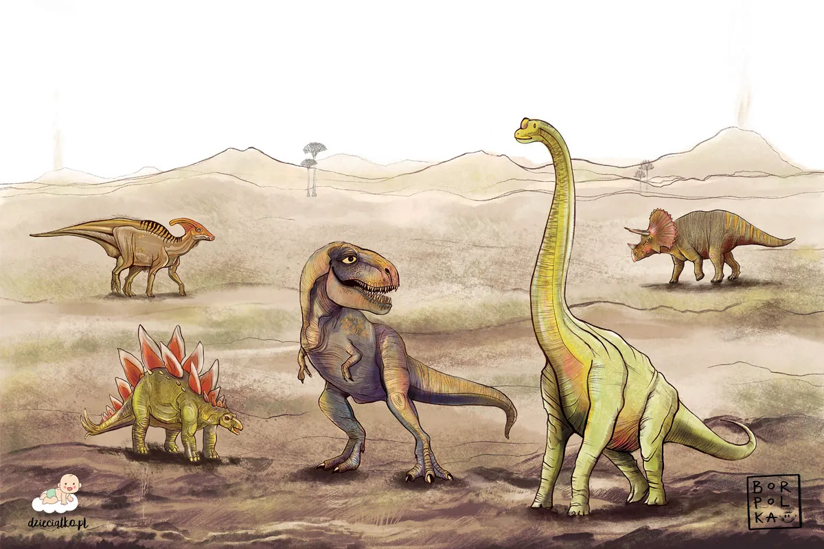Fototapeta “Dinozaury” — wizualizacja
