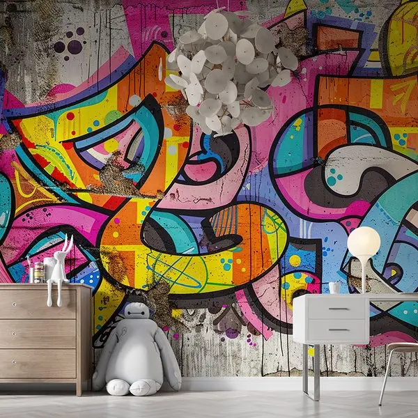 Fototapeta “Graffiti” Dzieciątko — wizualizacja we wnętrzu