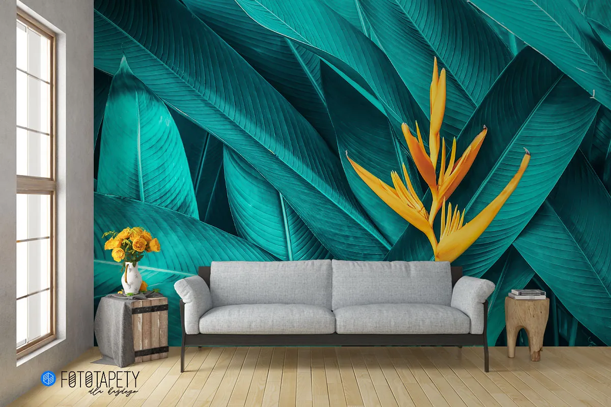 Fototapeta “Jungle yellow” — wizualizacja