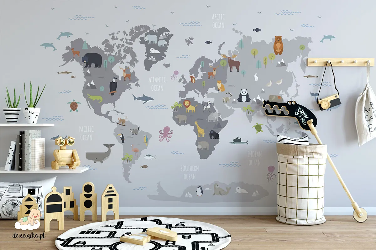 Fototapeta “Mapa świata” — wizualizacja