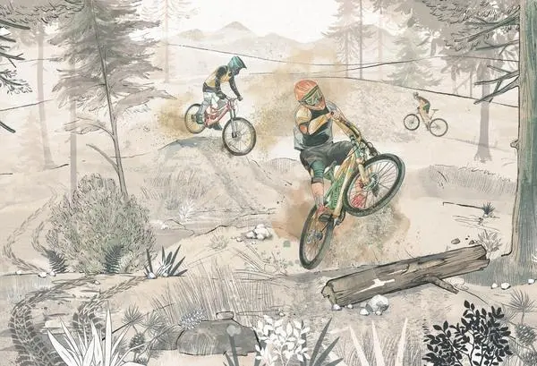 Bike Road — wzór z bliska