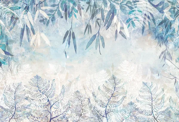 Fern Garden — wzór z bliska