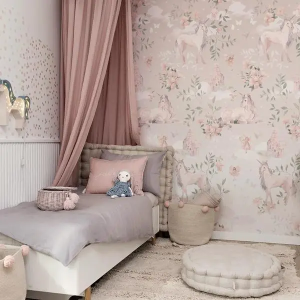 Królestwo Jednorożców Pattern — wizualizacja we wnętrzu