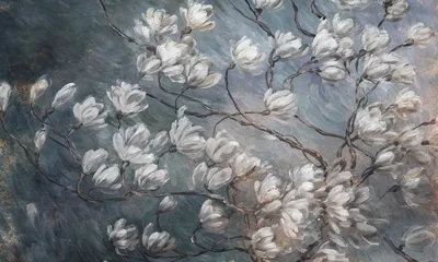 Blue magnolia — wzór z bliska