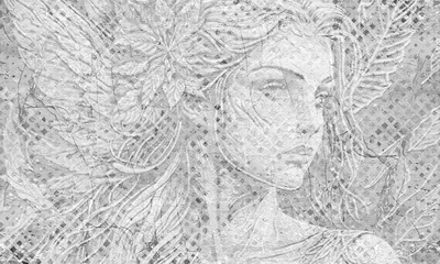 Chiseled serenity — wzór z bliska