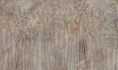 Daffodil garden — wzór z bliska