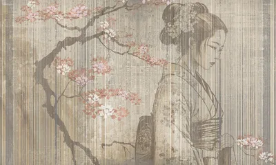 Japanese cherry tree — wzór z bliska