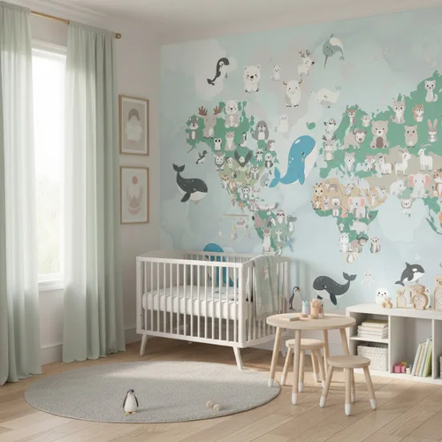 Animal World Light Blue — wizualizacja we wnętrzu