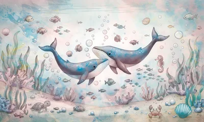 Blue Sea Pink — wzór z bliska