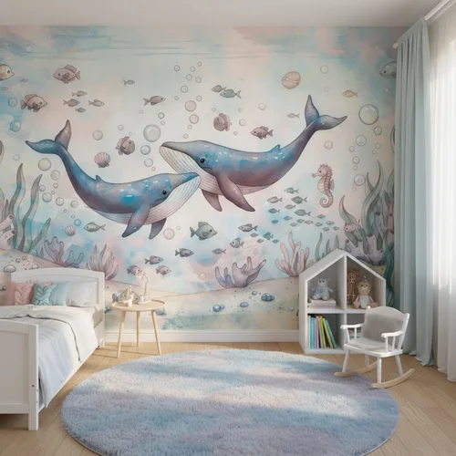 Blue Sea Pink — wizualizacja we wnętrzu