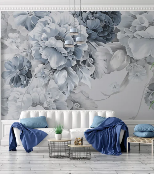 Peony elegance — wizualizacja we wnętrzu