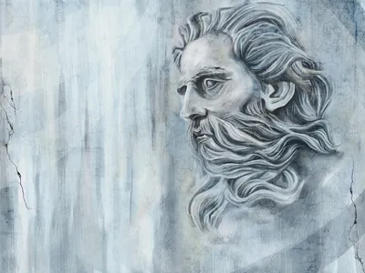 Poseidon — wzór z bliska
