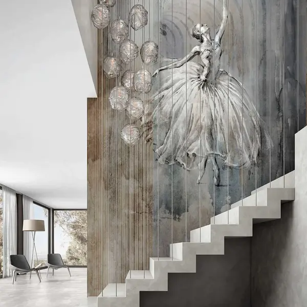 Ballet Wonderwall Studio — wizualizacja we wnętrzu