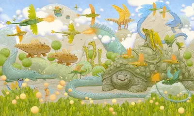 Dino — wzór z bliska