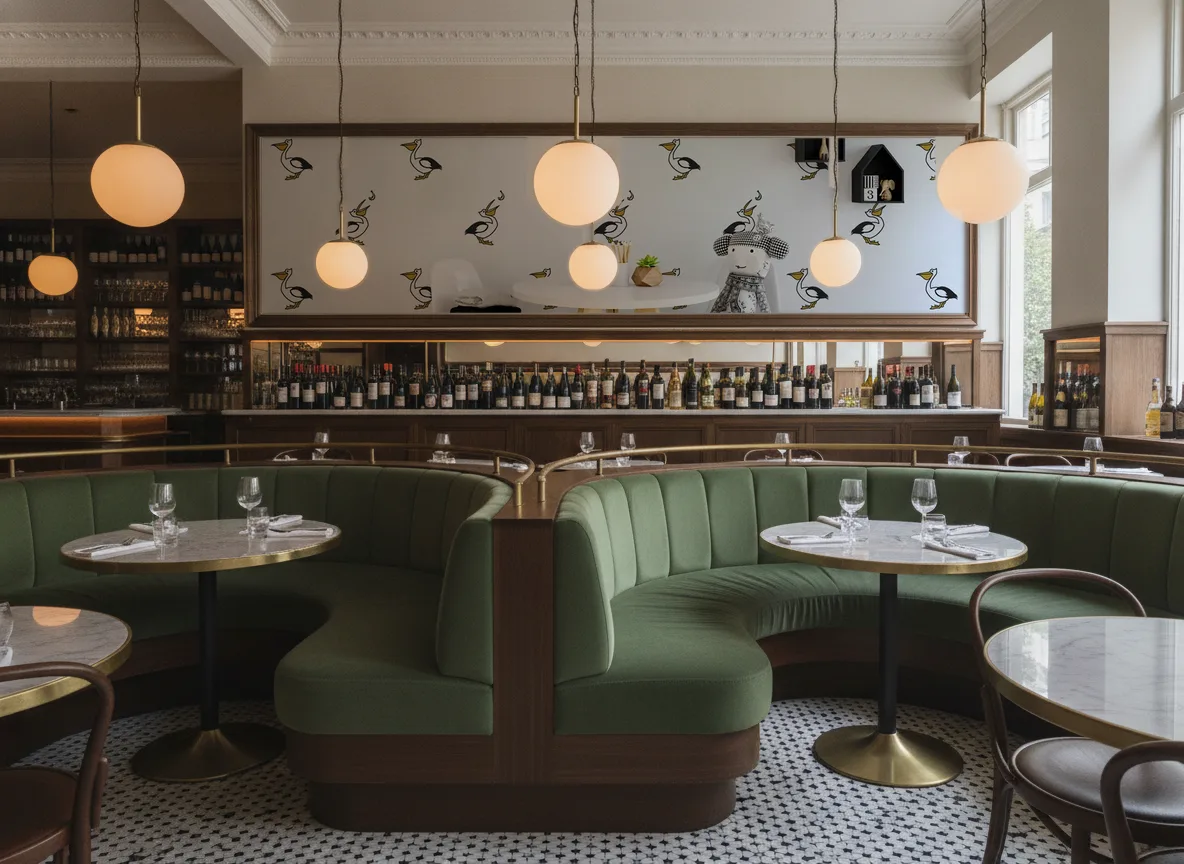 “Młody Pelikan” — Bistro — pole nad zielonymi lożami