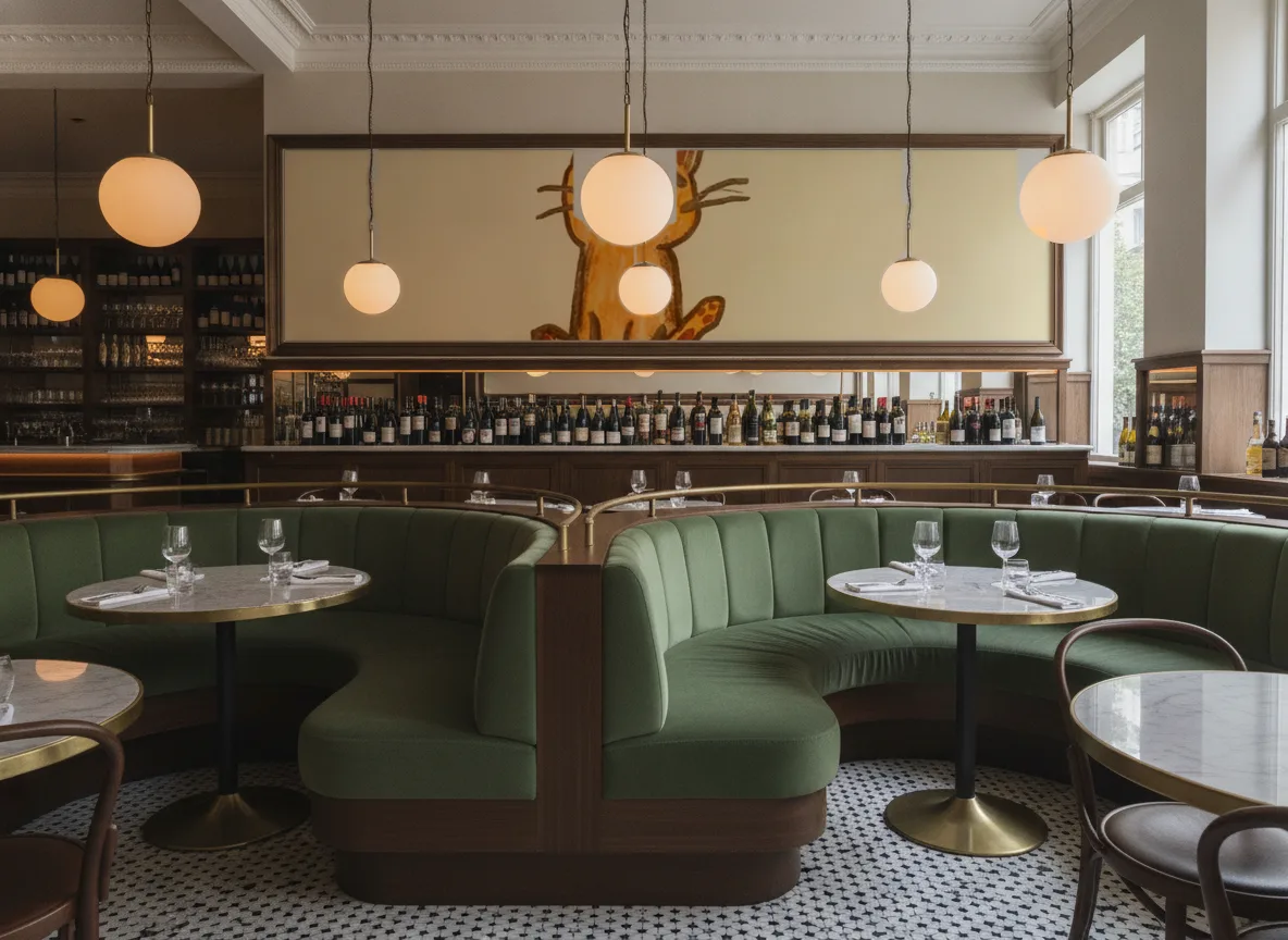 Kot z kłębkiem — Bistro — pole nad zielonymi lożami