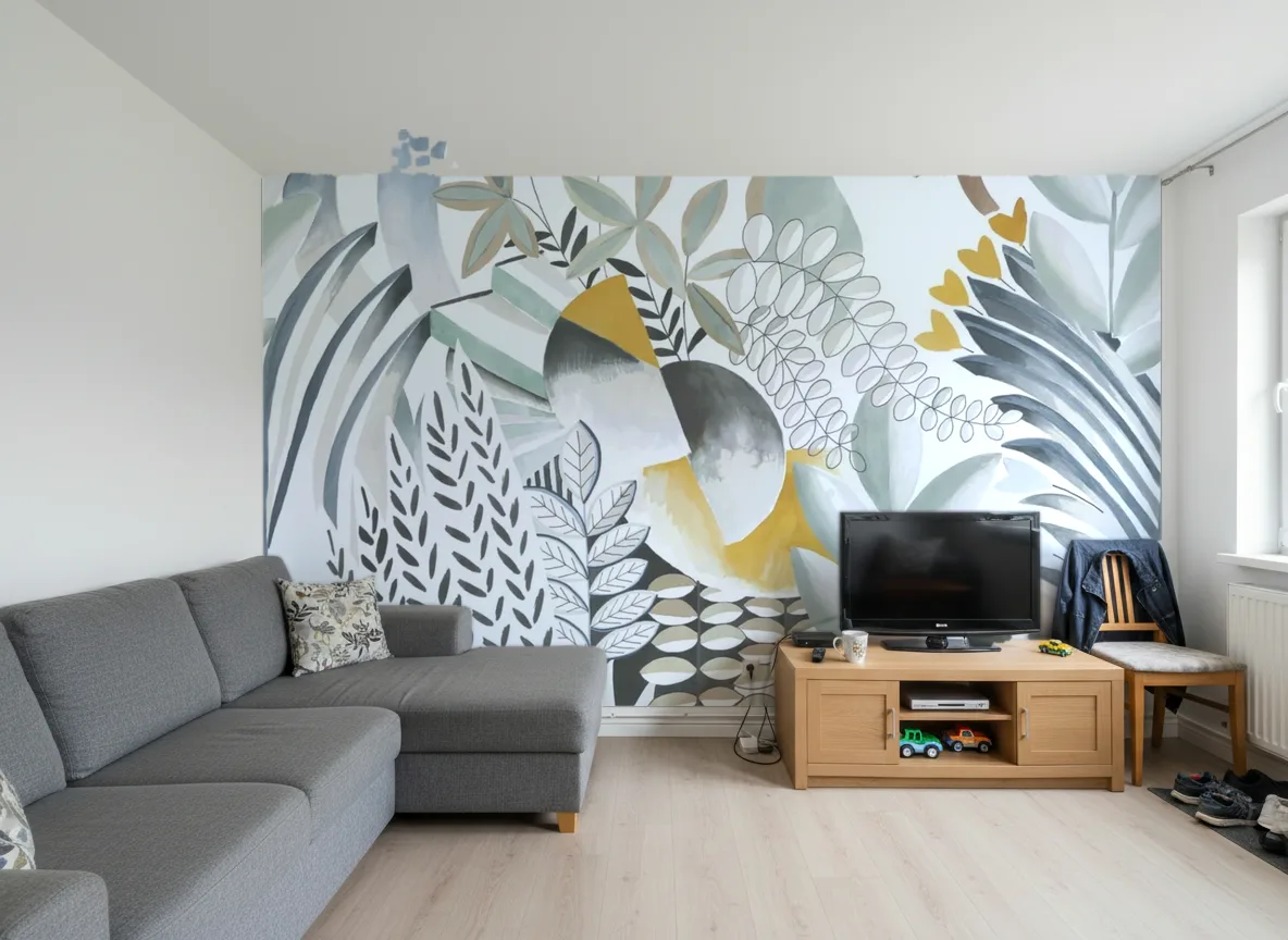 ARTEMIS Panoramas — Salon w bloku — ściana za sofą
