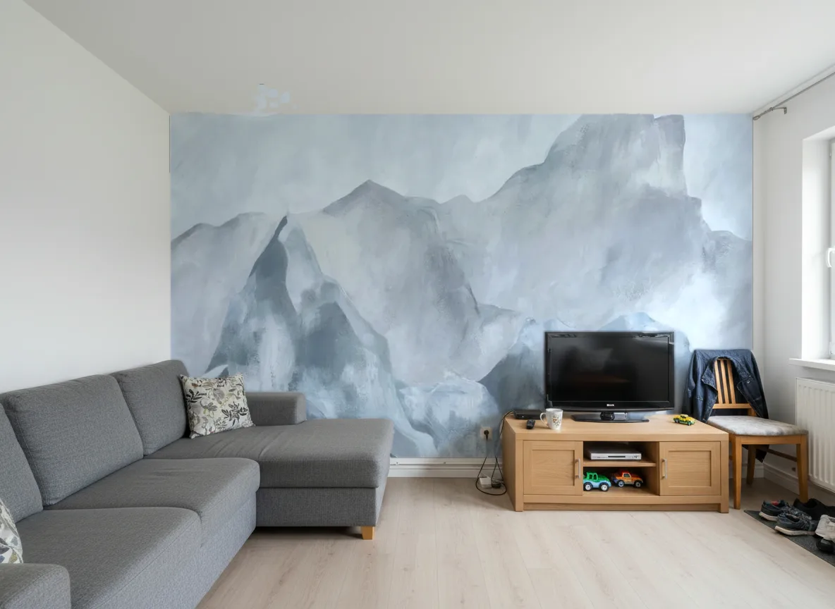 EVEREST Panoramas — Salon w bloku — ściana za sofą
