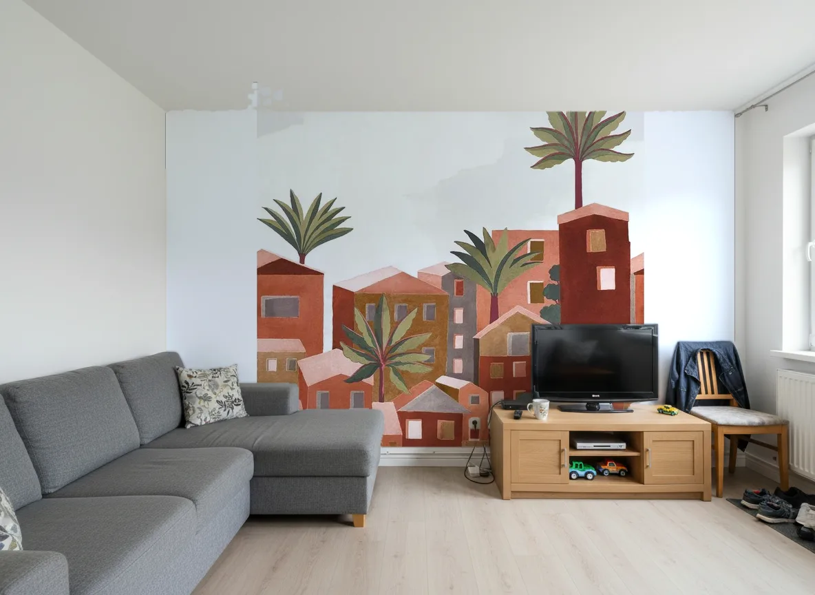 Vila Viela Int — Salon w bloku — ściana za sofą