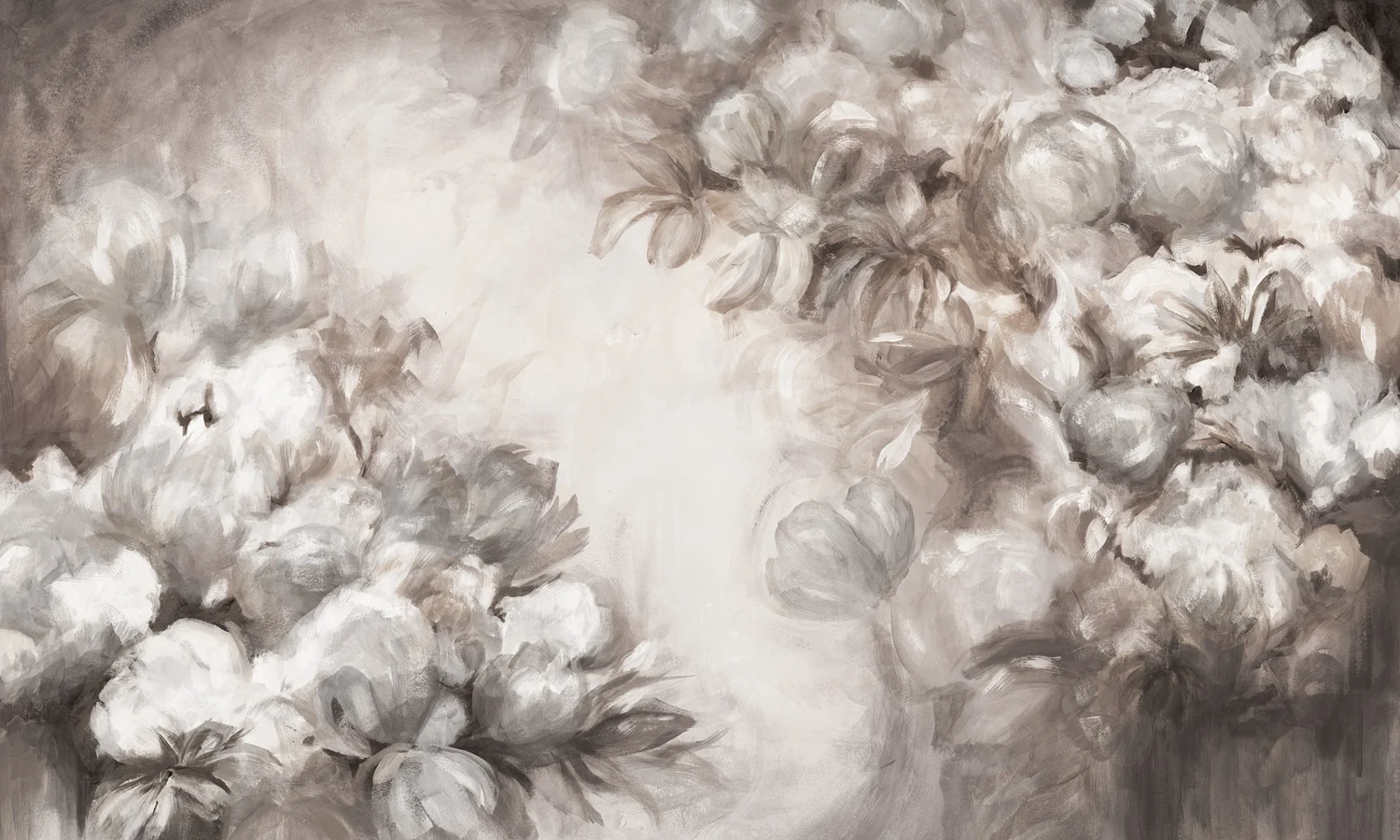 Garden Muse — Salon w bloku — ściana za sofą