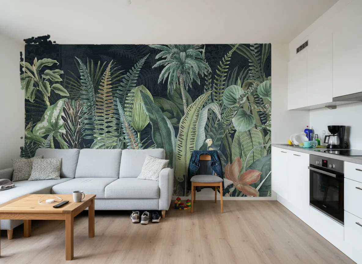 Daintree — Mieszkanie deweloperskie — ściana za sofą