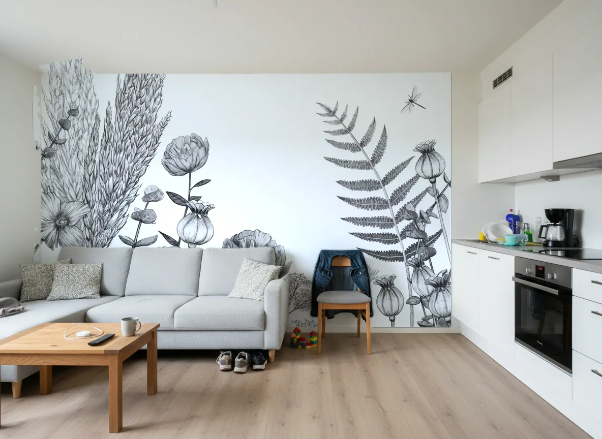 ELCOSION Panoramas — Mieszkanie deweloperskie — ściana za sofą