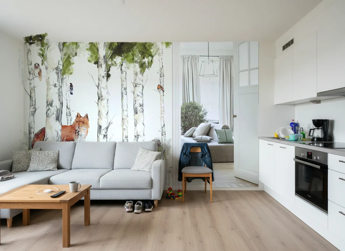 SYLVANIA Panoramas — Mieszkanie deweloperskie — ściana za sofą