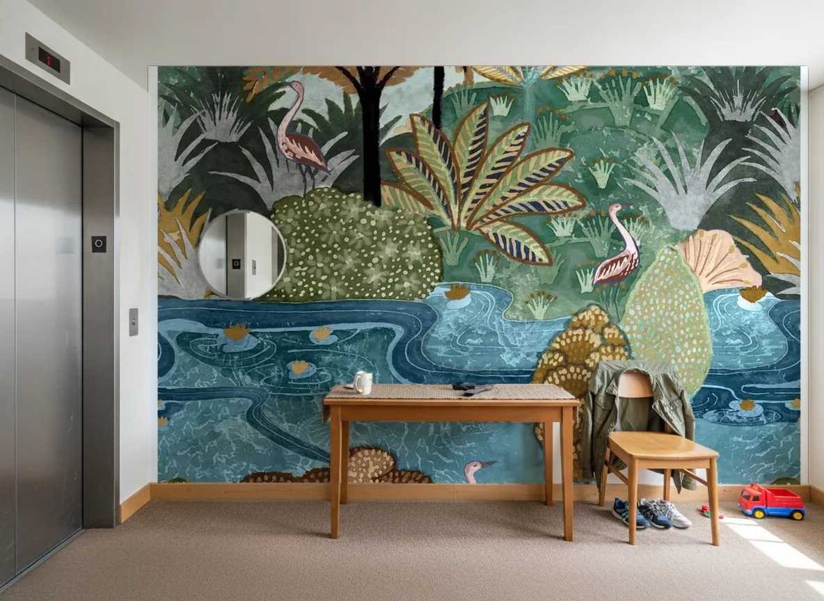Aruba — Hol przy windzie w apartamentowcu