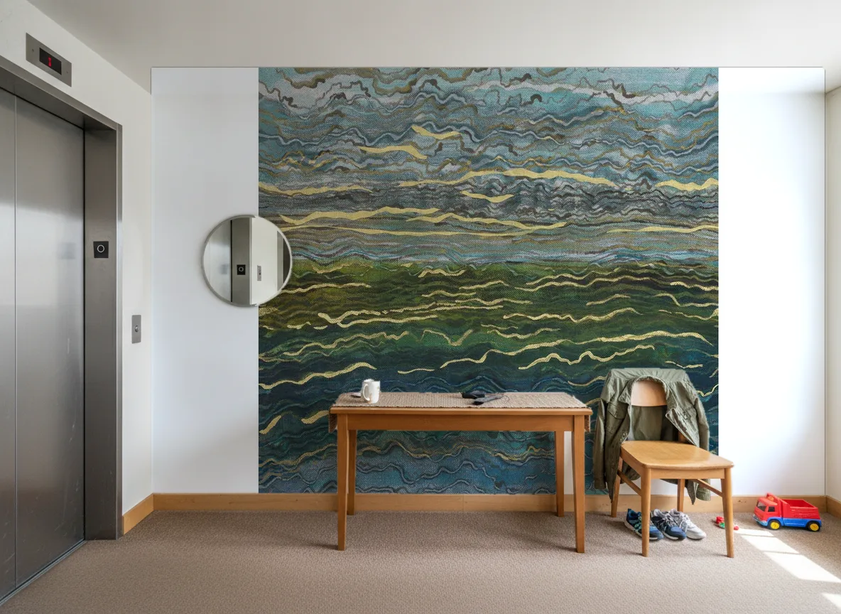 Azurite — Hol przy windzie w apartamentowcu