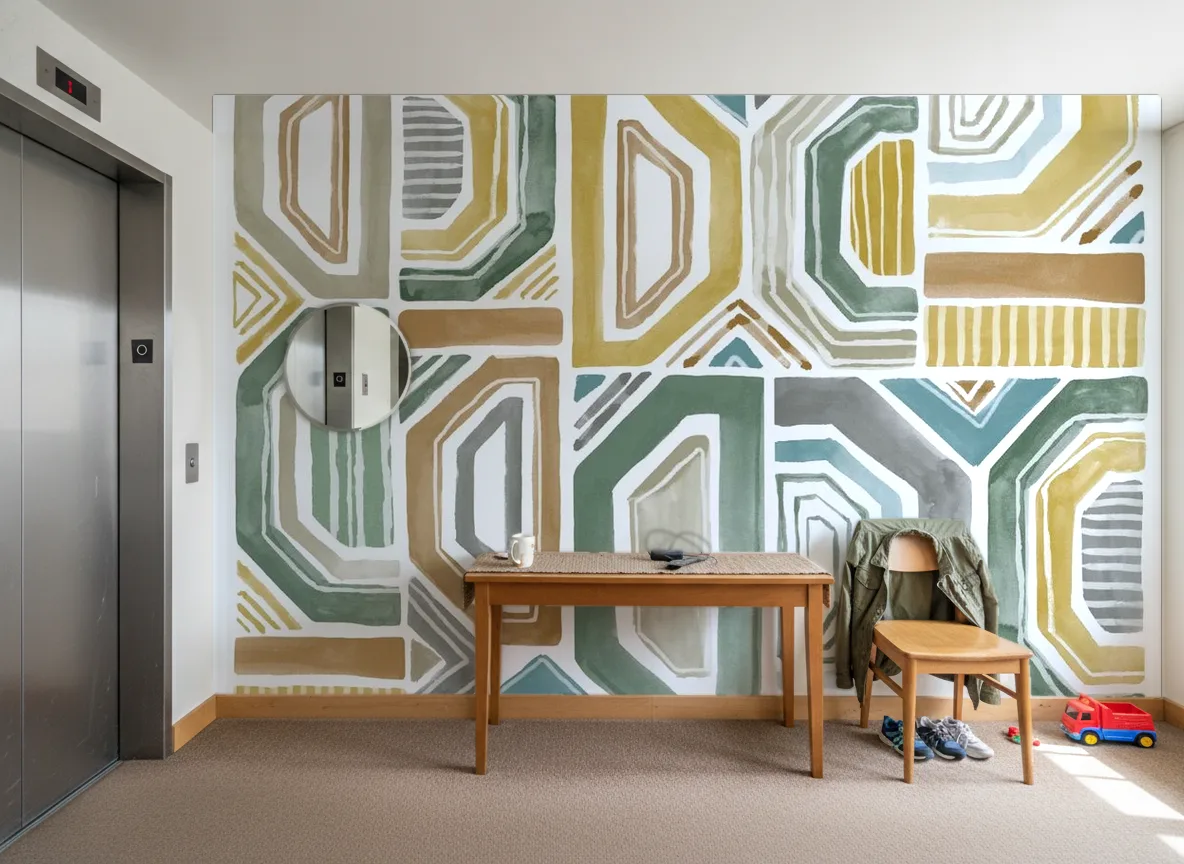 Bogolan — Hol przy windzie w apartamentowcu