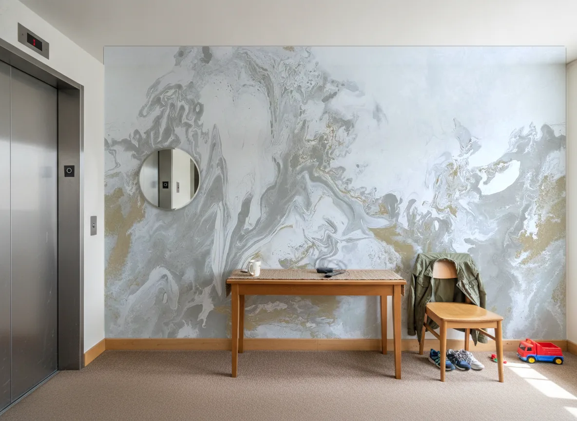 Calacatta — Hol przy windzie w apartamentowcu