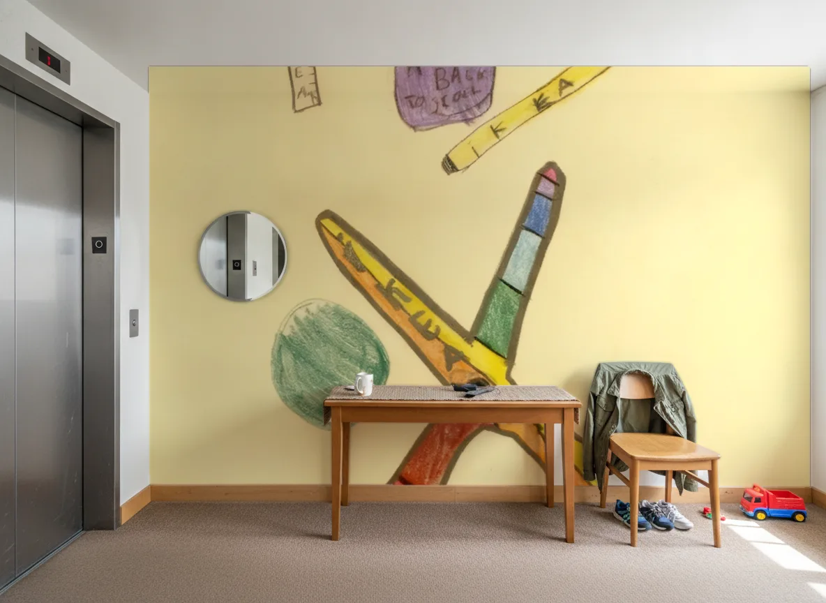 Przybory — Hol przy windzie w apartamentowcu