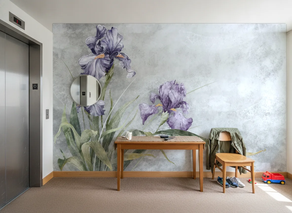 Riselia — Hol przy windzie w apartamentowcu