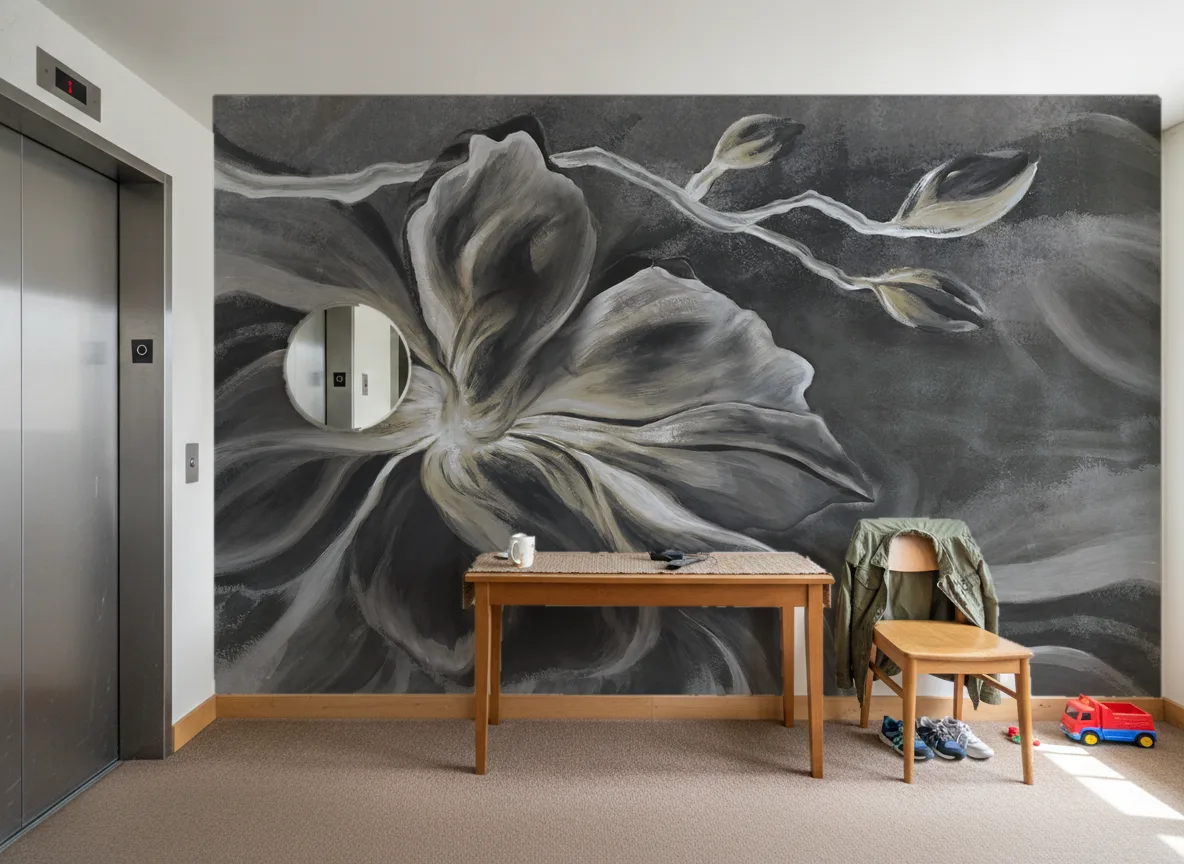 Flower Eye — Hol przy windzie w apartamentowcu