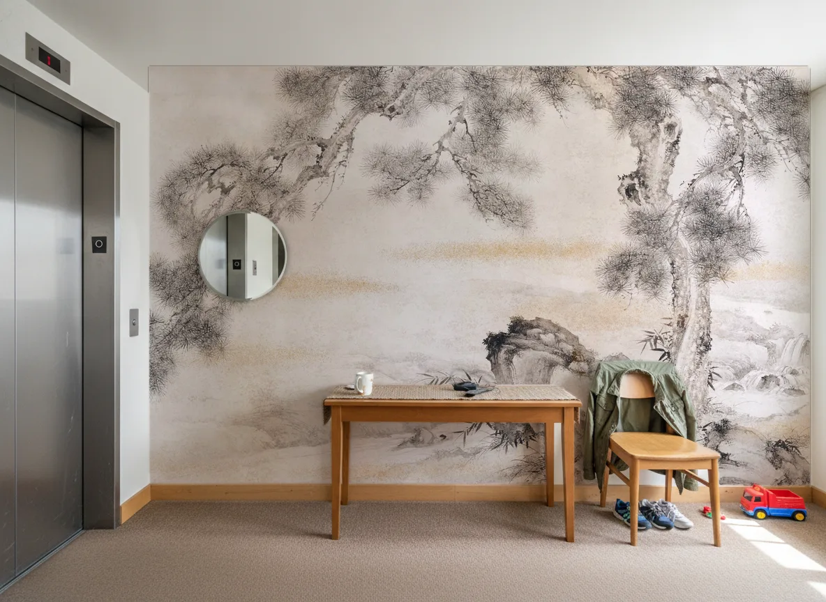 Kiri — Hol przy windzie w apartamentowcu