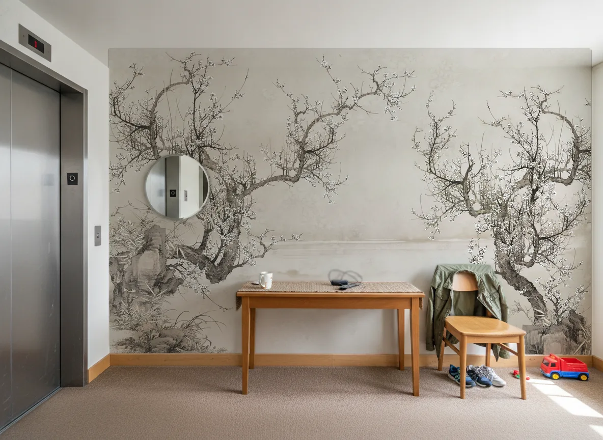Ume — Hol przy windzie w apartamentowcu