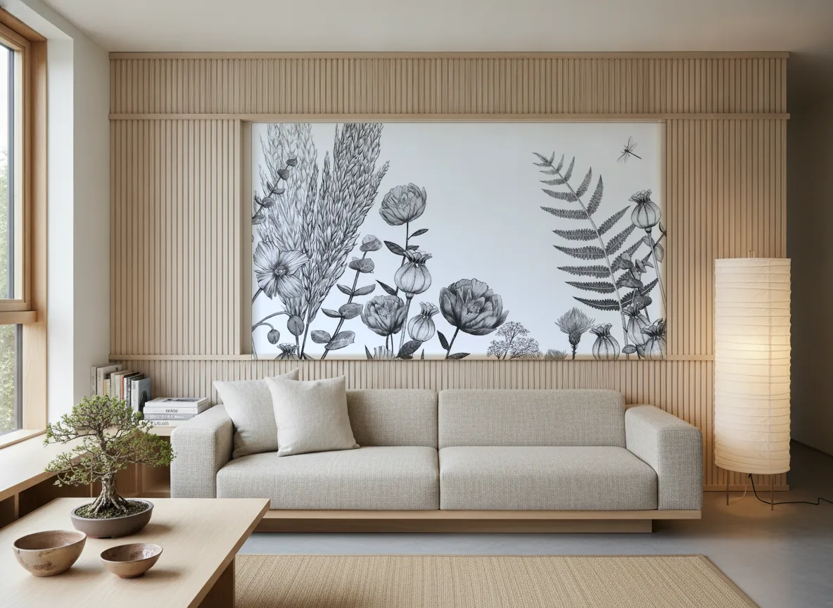ELCOSION Panoramas — Japandi — pole w jesionowych lamelach