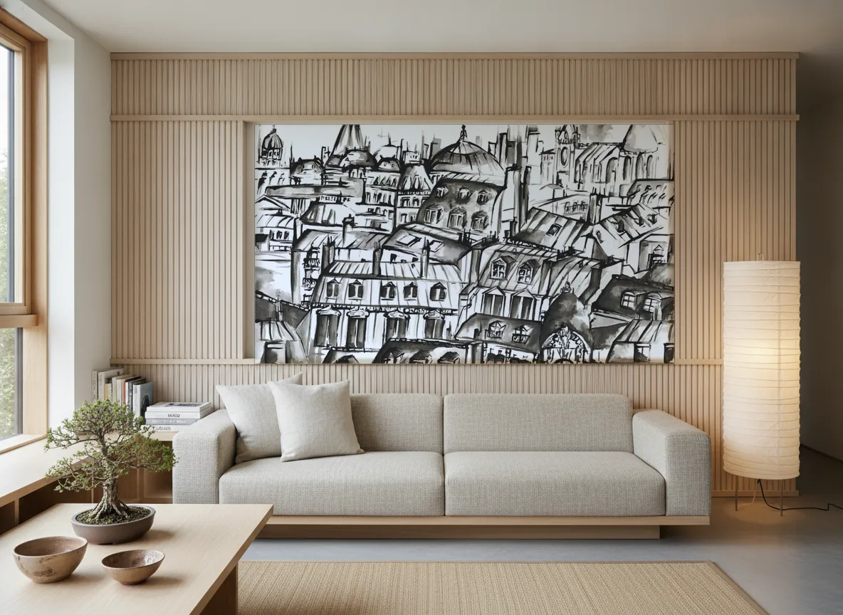 GRANDS BOULEVARDS Panoramas — Japandi — pole w jesionowych lamelach