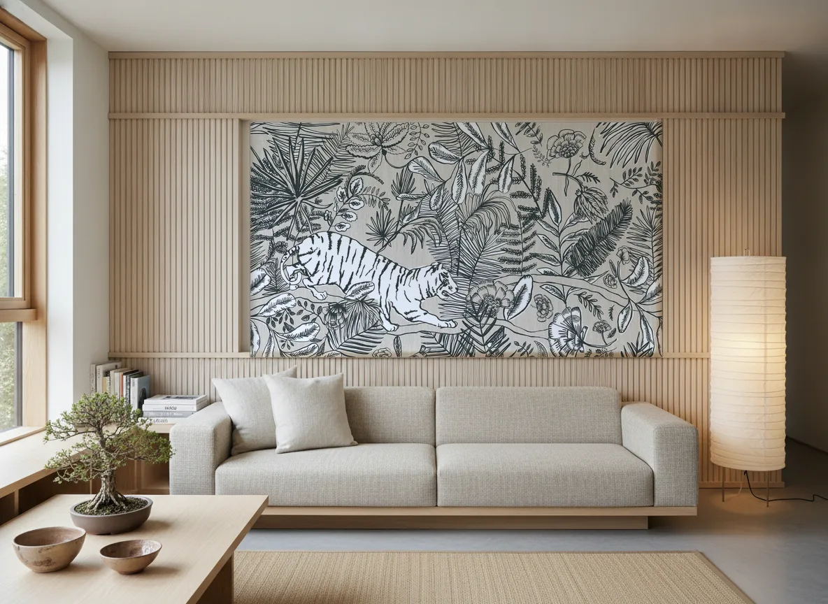 PASHU Panoramas — Japandi — pole w jesionowych lamelach