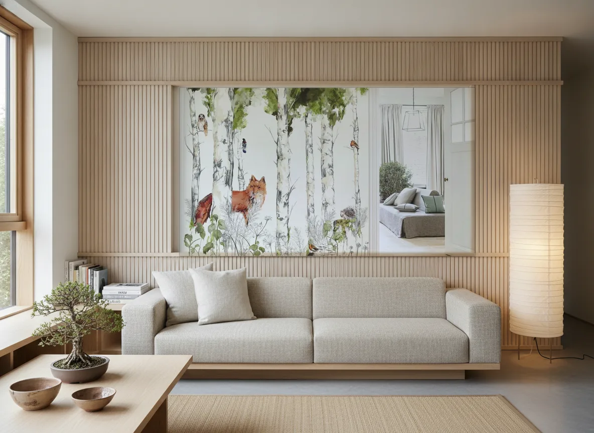 SYLVANIA Panoramas — Japandi — pole w jesionowych lamelach