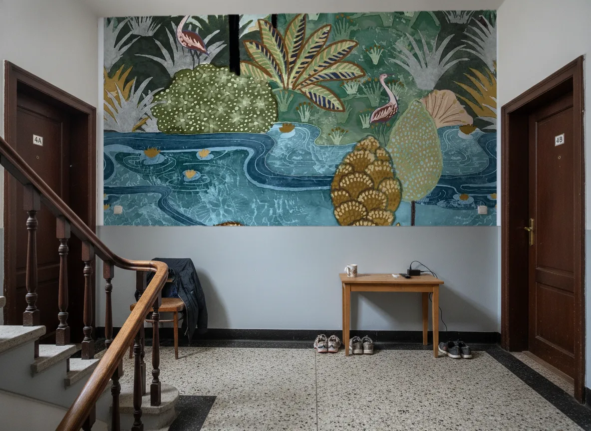 Aruba — Klatka schodowa w kamienicy — podest