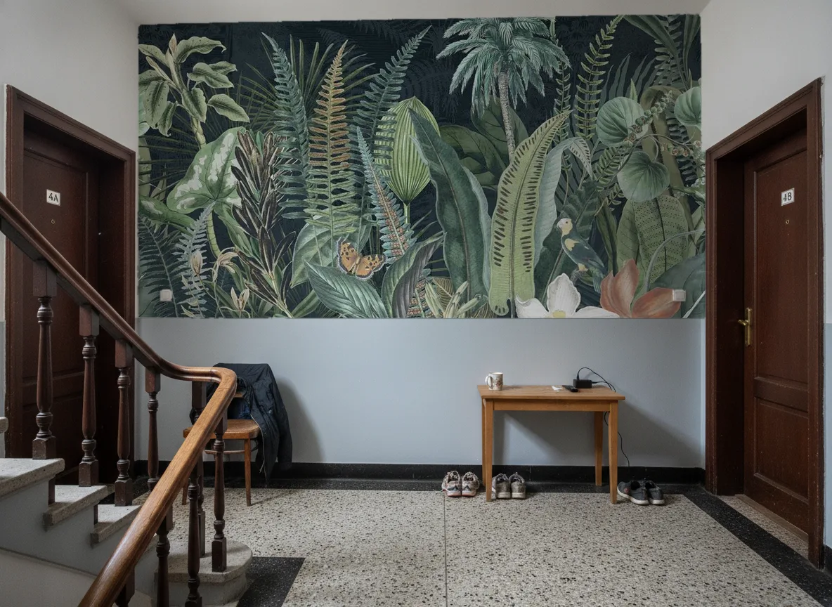 Daintree — Klatka schodowa w kamienicy — podest