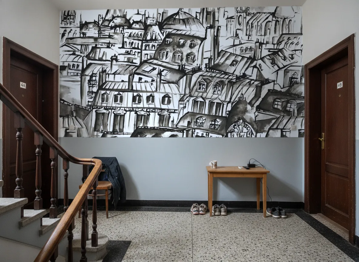GRANDS BOULEVARDS Panoramas — Klatka schodowa w kamienicy — podest