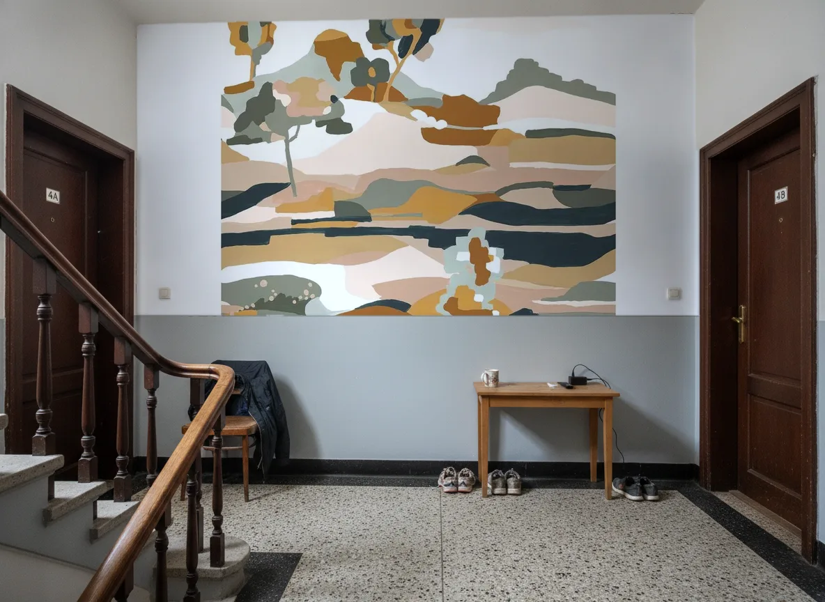 Le Bassin — Klatka schodowa w kamienicy — podest