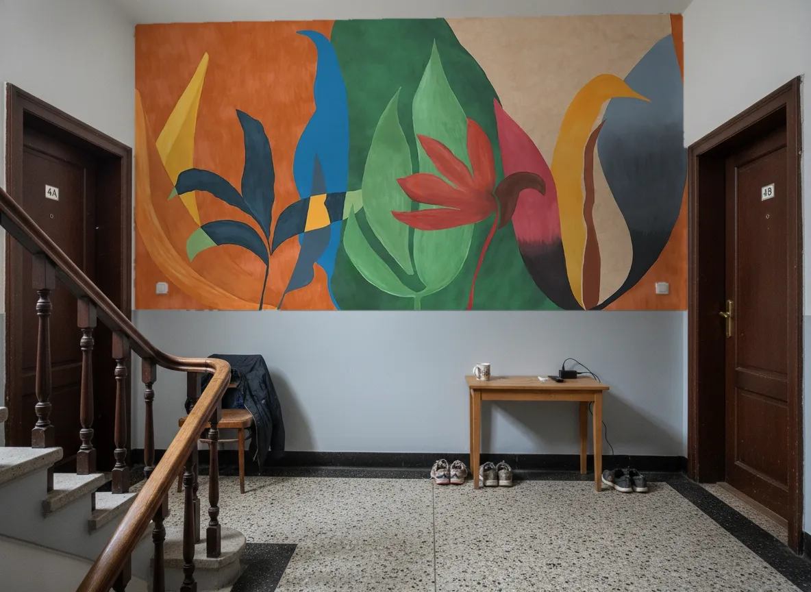 Nahua — Klatka schodowa w kamienicy — podest