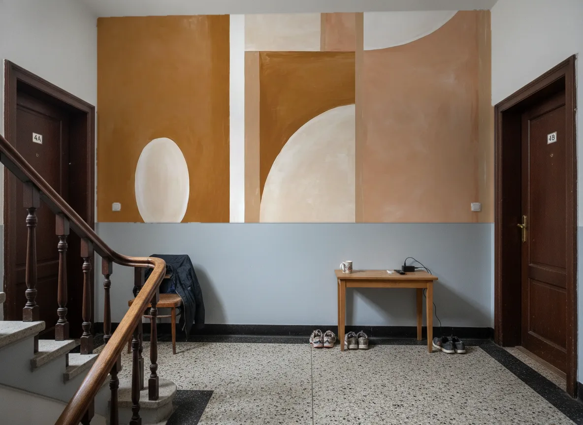 Pictura — Klatka schodowa w kamienicy — podest