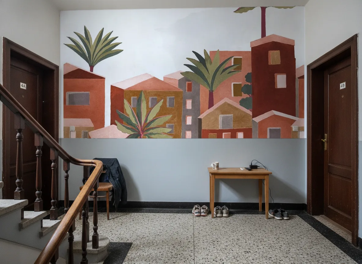 Vila Viela — Klatka schodowa w kamienicy — podest