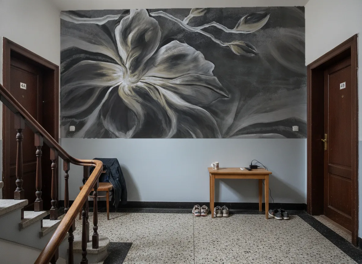 Flower Eye — Klatka schodowa w kamienicy — podest